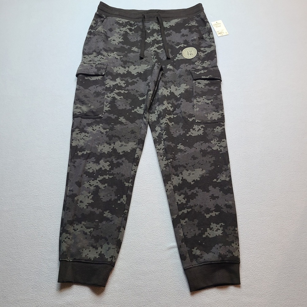 Sonoma Community Cargo Jogger Mens M Grey NEW Digital Camo Freedom 1776 Patch